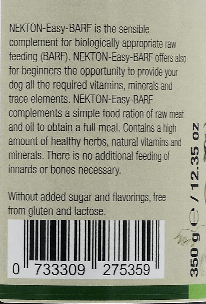 Nekton-Dog Easy Barf Raw Food Supplement 350gm (12.35oz) 350 grams (7.05 ounces) - PawsPlanet Australia