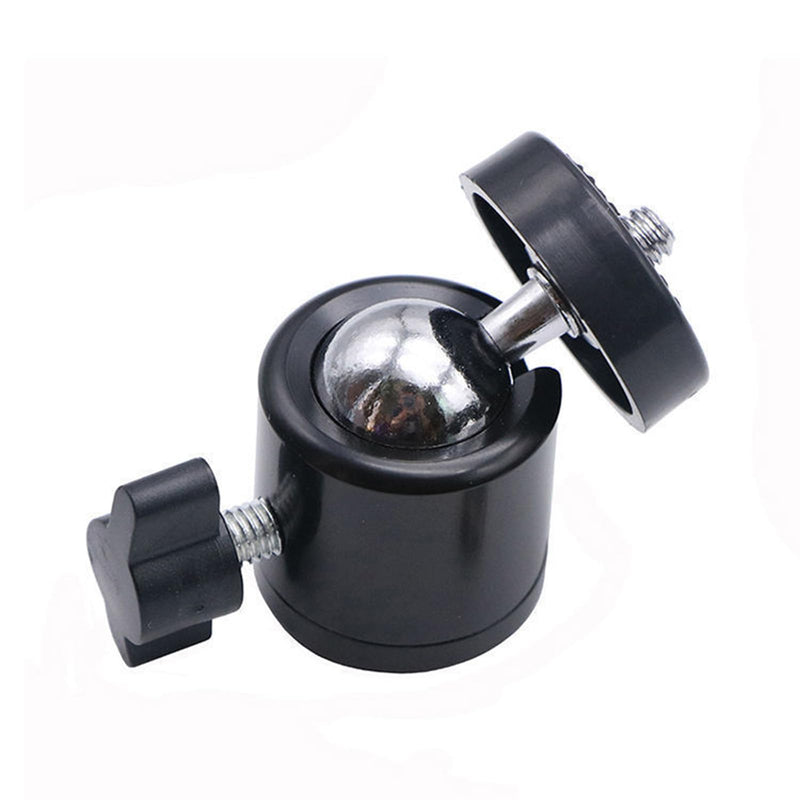 2 Sets Metal Adapters for Heads Steel Ball Head Metal Ball Inner Thread Head Swivel Fittings M5 Screw Holes 1/4 Screw Rod 20mm Diameter Direct Broadcast Bracket Fittings