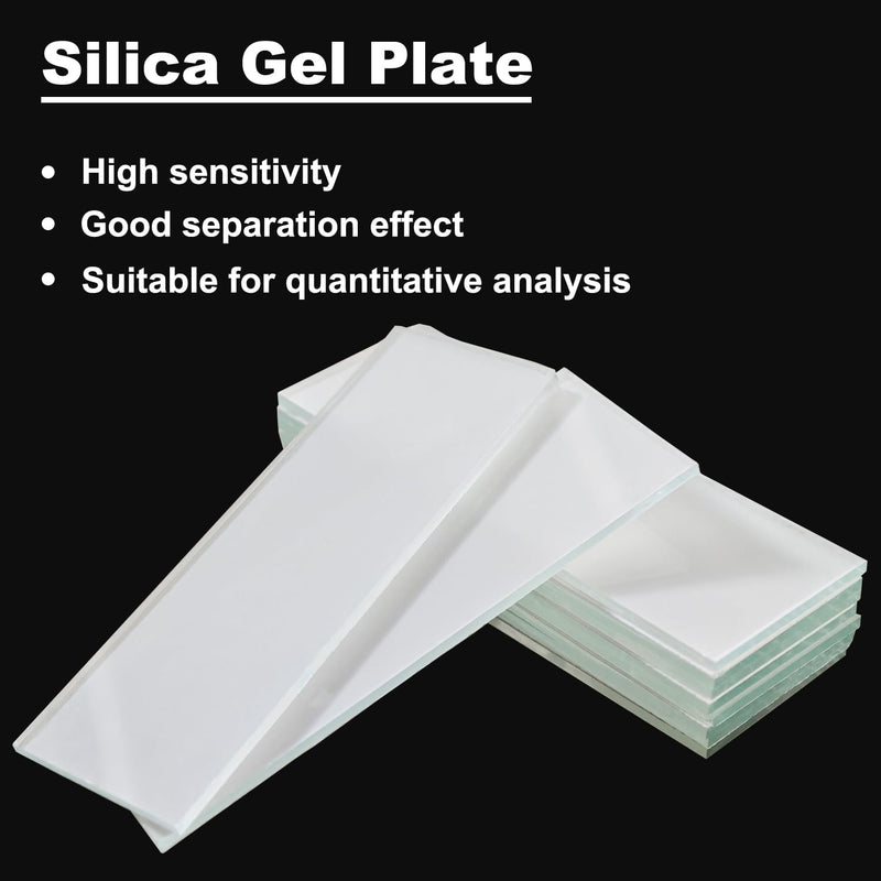 TLC Plates 25 x 75mm, Glass Backed Silica Gel GF254 Thin Layer Chromatography Plates with Fluorescent Indicator, Lab TLC Plate, Pack of 80 25x75mm