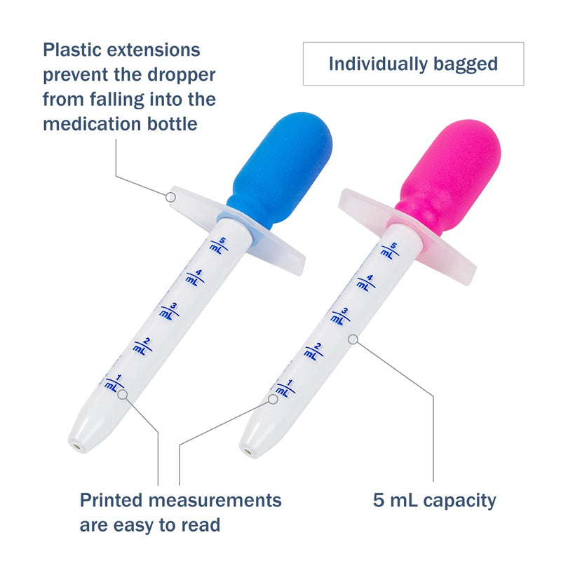 EZY DOSE Kids Baby Oral Syringe & Dispenser Calibrated for Liquid Medicine, Reduce Mess, Easy Way to Orally Administer Medication, 5 mL/1 TSP, Color May Vary, BPA Free Medicine Dropper - 1 TSP (5 mL)