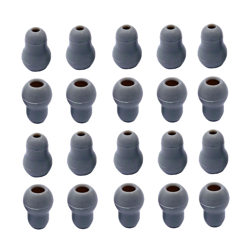 20 Pieces Stethoscope Earpieces Replacement, Soft Silicone Stethoscope Accessories Earplugs Compatible with Littmann, Grey 20