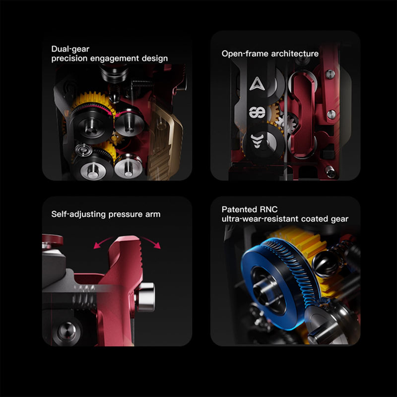 Upgrade for Phaetus DXC2 Extruder for Crealty K2 Series: Dual Gear Drive Helical Engagement Magntic Snap Structure Extrusion Replacement - Ensure Smooth Printing 3D Printer Accessories