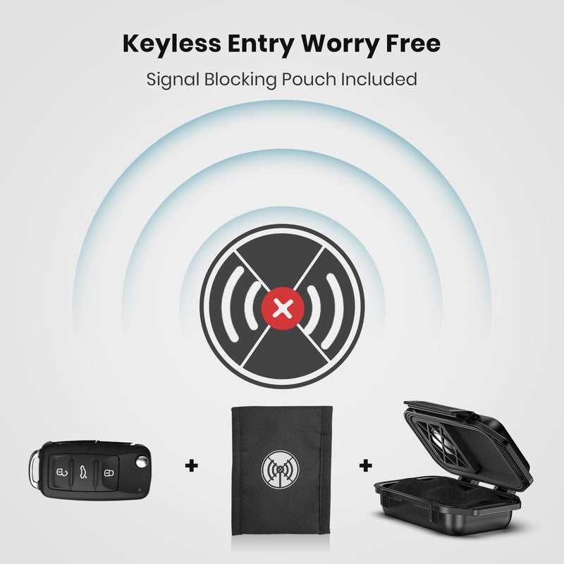 Magnetic Key Box, Magnetic Key Holder Under Car, Hide a Key Magnetic Car, Waterproof & Dustproof Magnetic Key Hider Outdoor, Magnet Storage Box Basic 1pc