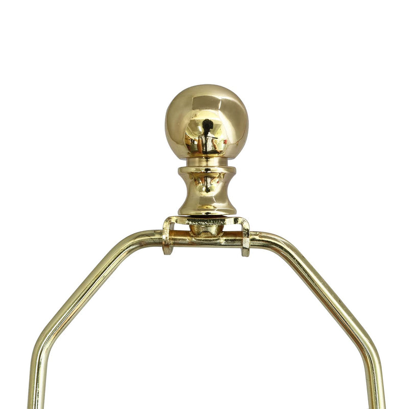 2PCS 1-1/2 Inch Lamp Finial Small Spherical Lamp Finishes for Lampshades, Polished Brass