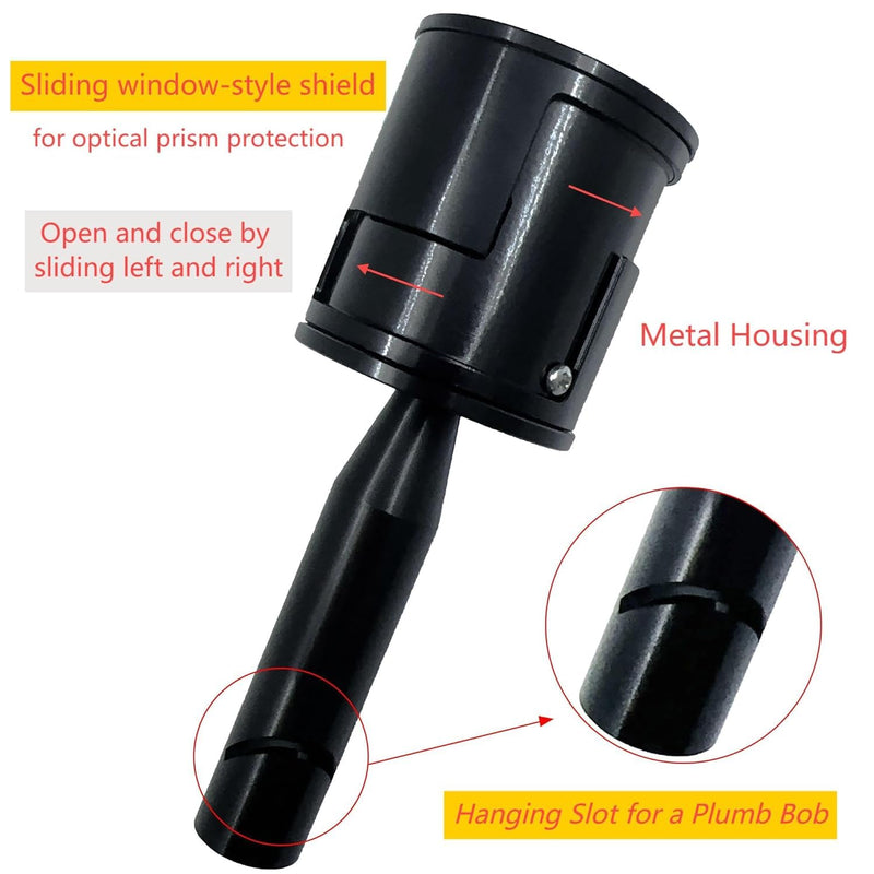 Double Prism Optical Square for 90 Degree Right Angle Layout, Straight Line | Portable Penta Prism for Surveying & Construction Perpendicular Line