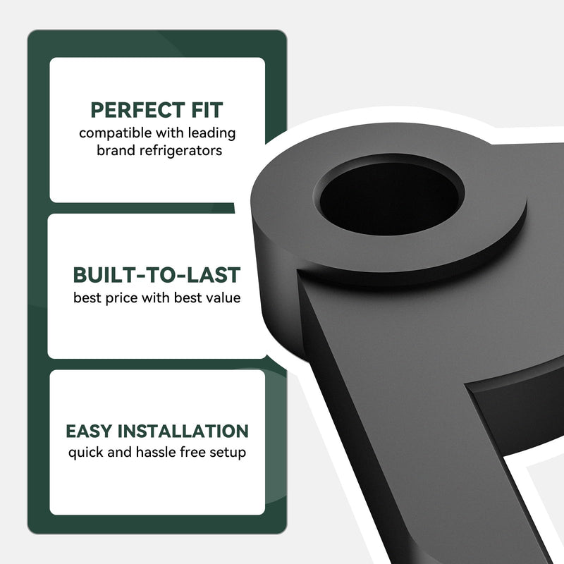 Refrigerator Door Stop Bushing PD940091 044372-000 – Compatible with JMAG-R, H Series, and More – Alloy Steel Construction (Black) Black