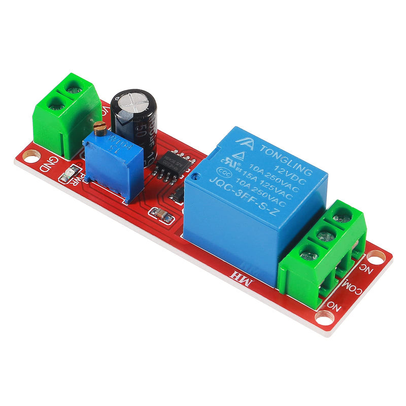 10PCS DC 12V NE555 Delay Timer Relay Switch Module Adjustable 0-10 Seconds Constant Current Regulator Timer Delay Converter for Automotive Control System Electrical Equipment 10PCS 12V