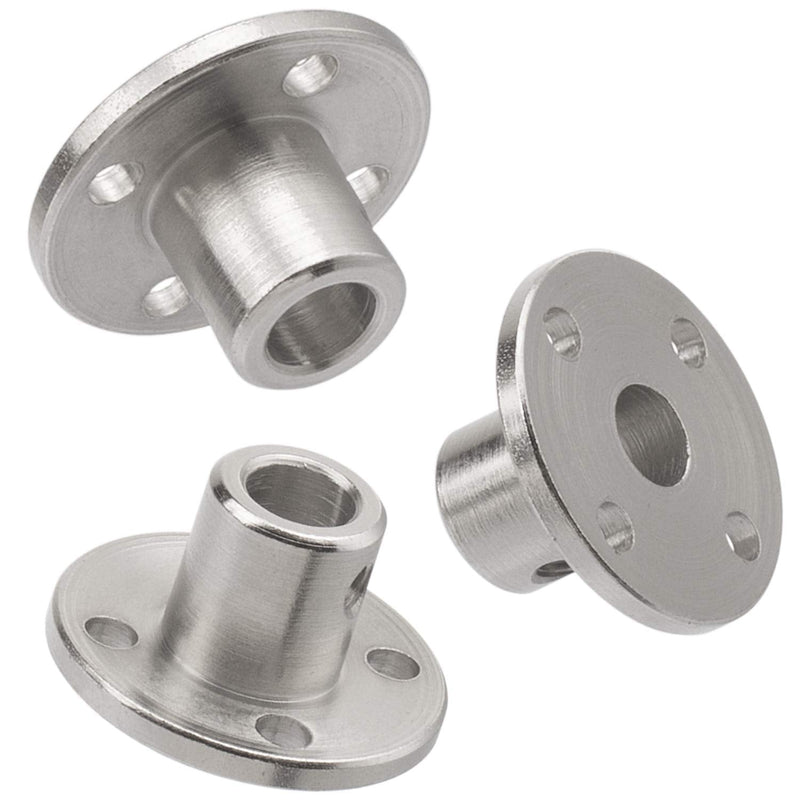 2 Pack 6mm Flange Coupling Connector, Rigid Guide Steel Model Coupler Accessory, Shaft Axis Fittings for DIY RC Model Motors, High Hardness Coupling Connector-Silver. (2 pcs 6mm) 2 pcs 6mm