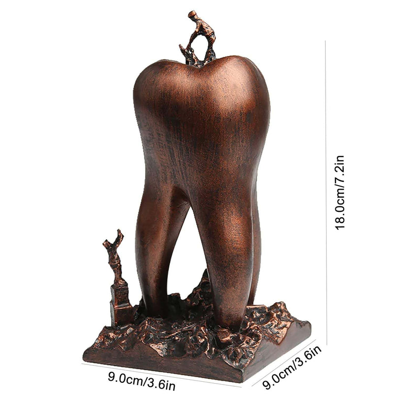 Dentist Desk Ornaments Gift Dental Working Sculpture Decorations | Tooth Art Showing Model,Dental Students Personalized Graduates Gift（Red) Dental Carving Red