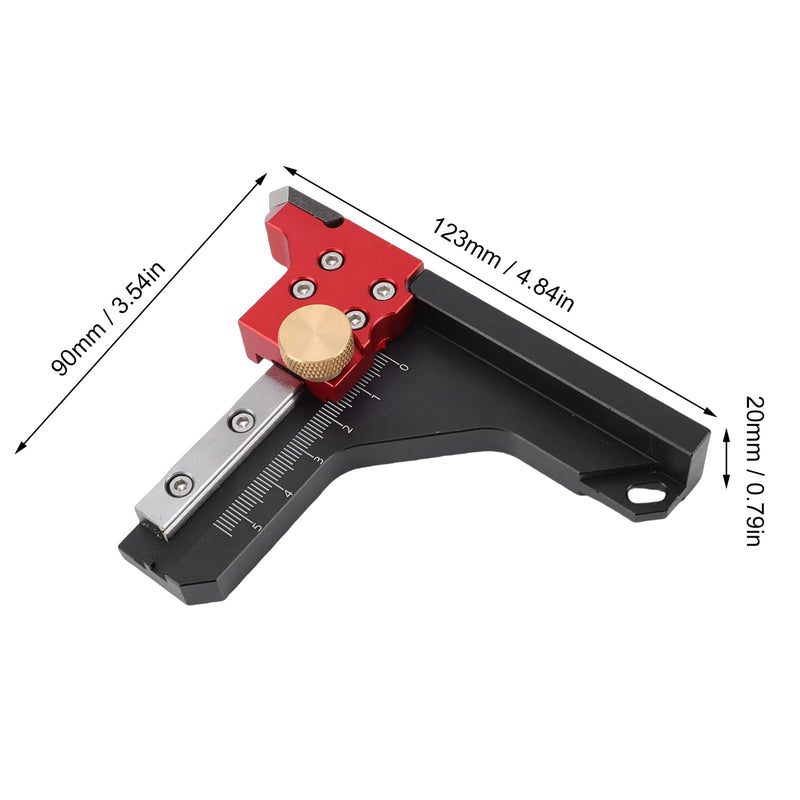 LICAEVEY Woodworking Height Gauge, Precision CNC Machined Aluminum Alloy Depth Measuring Tool with Dual Scale for Table Saw, Router Table, Drill Press