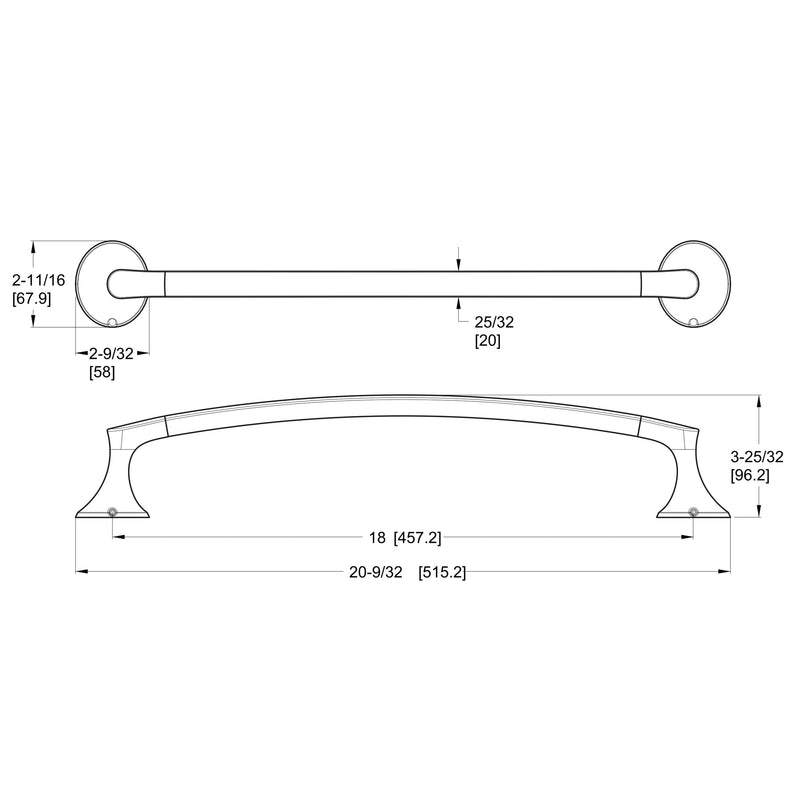 Pfister BTB-RH1K Rhen-Towel bar, 18", Brushed Nickel 18 Inch
