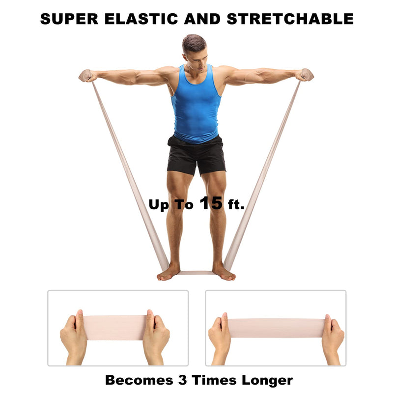 Elastic Bandage Wrap 4 Pack(2 X 3 + 2 X 4 Wide Rolls) + 24 Clips | Stretch Compression Bandage Stretches up to 15ft | Ideal for Medical, Sports, Sprains, Calf, Ankle & Foot 4 Count (Pack of 1)