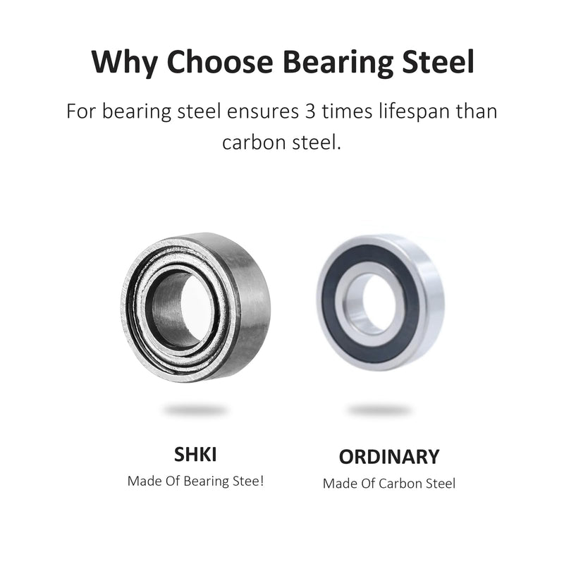3x6x2.5 mm Miniature Steel Bearings MR63ZZ L-630 673ZZ Deep Groove Ball Bearing Pack of 10 3*6*2.5 mm