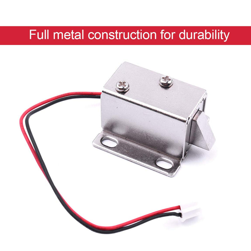 ATOPLEE Electromagnetic Solenoid Lock,4pcs Mini DC 12V 0.43A Door Drawer Tongue Down Slim Design Assembly Magnetic Lock for Cabinet Door Drawer,27X29X18mm 27X29X18mm,4pcs