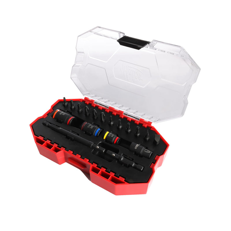 Malco KITCRB C-RHEX Socket Install Kit with Premium Case -Cleanable Reversible Hex Sizes (1/4"-9/16"), 2 Magnetic Shafts, 12 Impact-Rated Bits