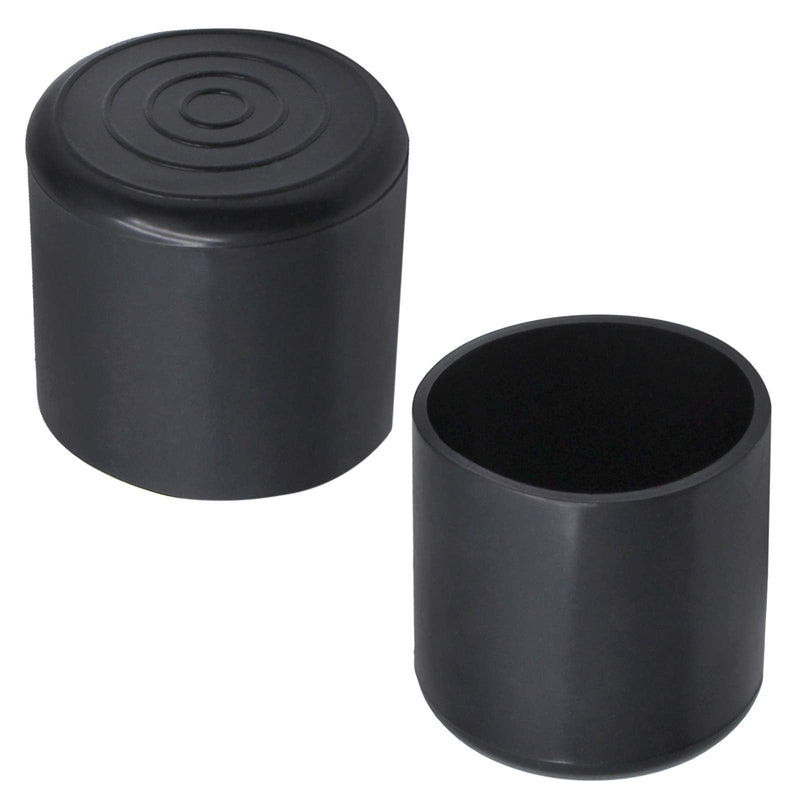 20Pcs Round Rubber Furniture Leg Caps 1"/25mm Vinyl Flexible Chair Leg Floor Protectors/Covers Plastic End Caps for Patio/Indoor Furniture Leg Caps Railing (Black) 1 Inch 20