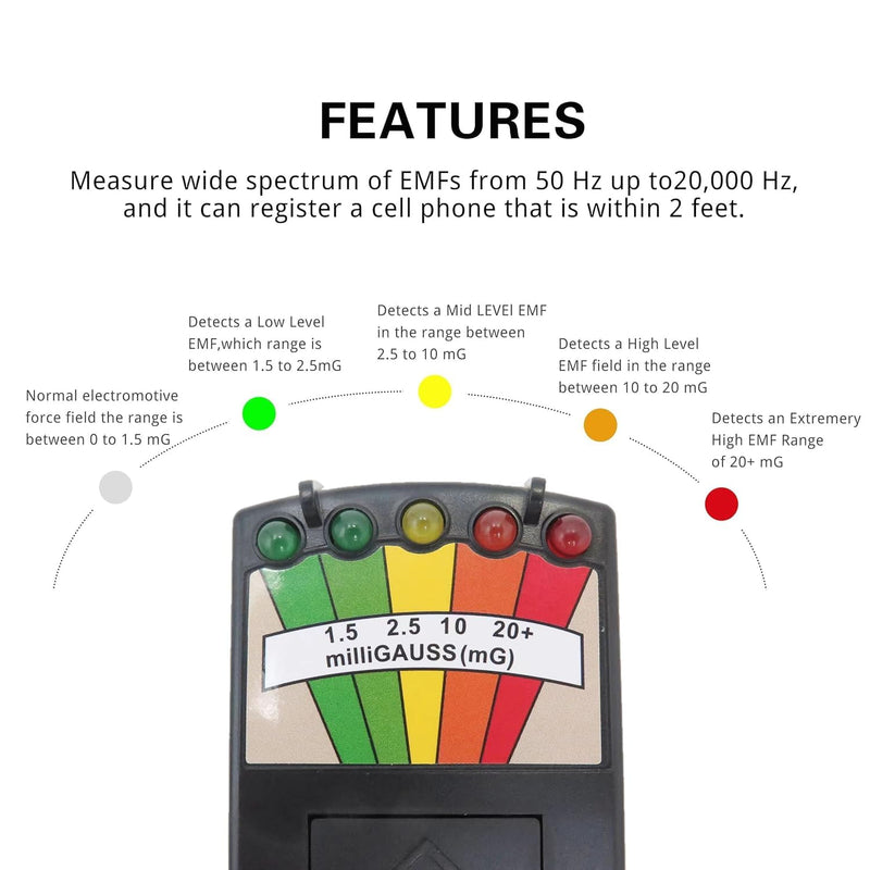 Ghost Hunting Equipment Kit, Include 1 pc Emf Meter and 4 pcs Motion Light up Cat Balls；Paranormal Equipment (Ghost Hunting Equipment Kit) EMF with 4 cat balls
