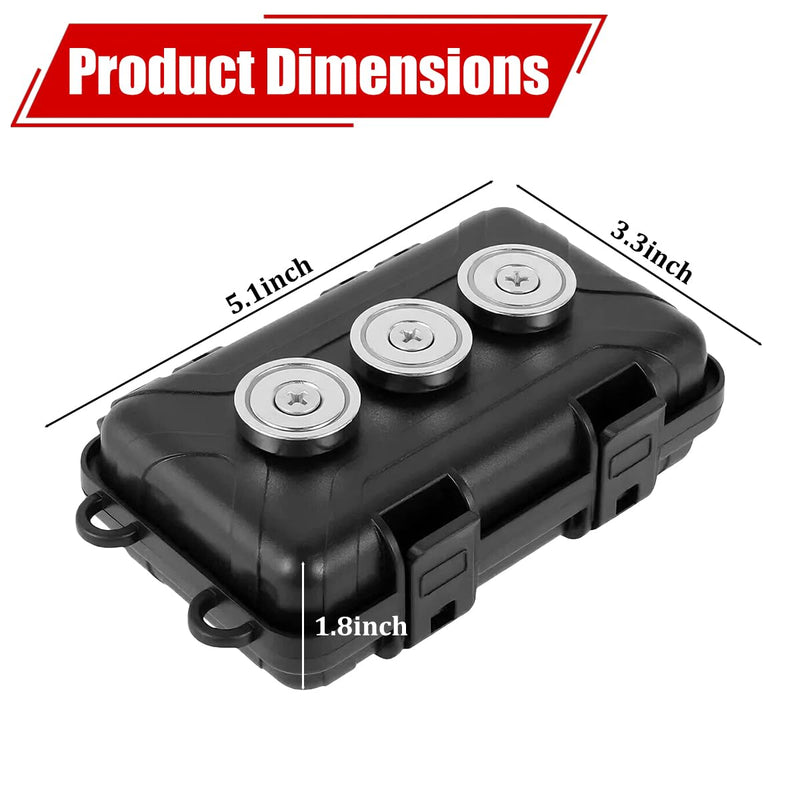 Magnetic Key Lock Box for Under Car, Waterproof Magnetic Vehicle Outdoor Key Holder Cabinet with 3 Strong Magnet, Automotive Hider Accessories for Outside Travel, Fits Most Vehicles