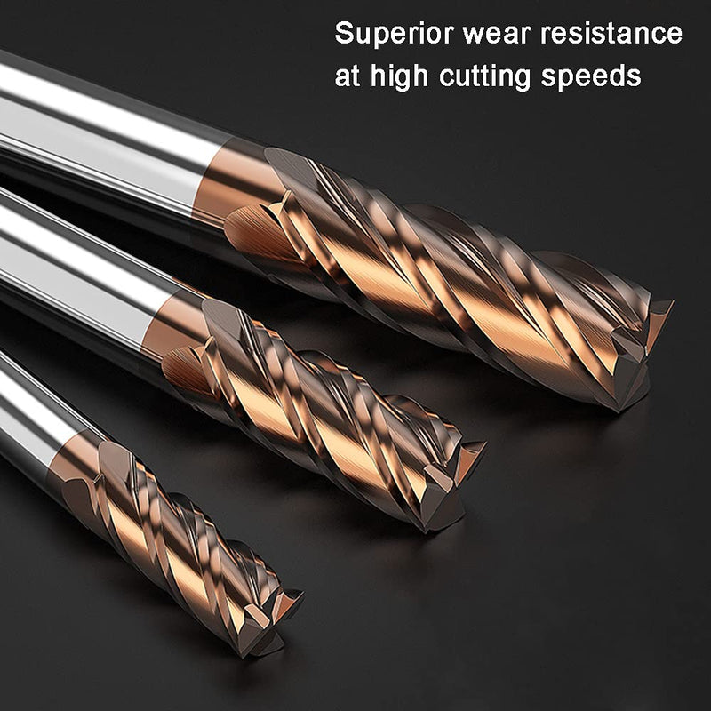 ASNOMY 1pc Carbide Square End Mill - 3/8"(10mm) Micro Grain Carbide End Mill for Alloy Steels/Hardened Steels - 4 Fultes Milling Cutter- HRC55 AlTiN Coated 3/8"(10mm) 1