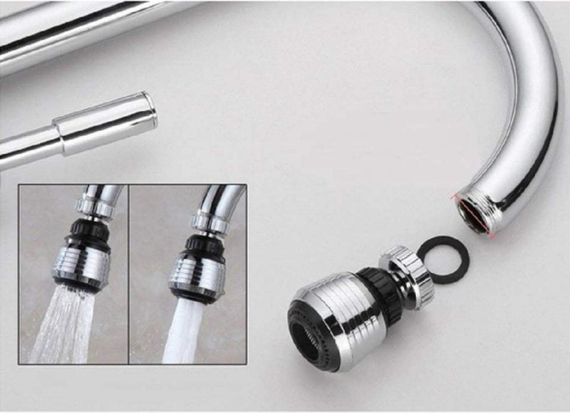 2PCS 360 Degree Swivel Faucet Aerator Deluxe Water Saving Faucet Sprayer Water Saving Bubbler Pressurized Faucet Filter Kitchen Accessories (360 Degree, Count, 2) 2.0