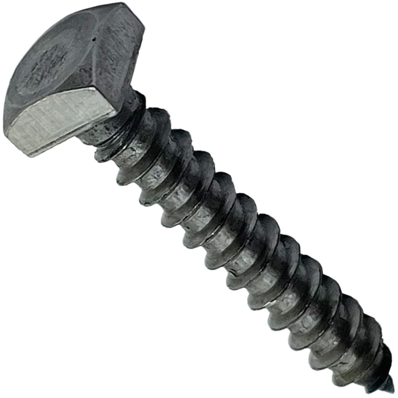 ¼” x 1.5” - Rustic Square Head Lag Wood Screws – Decorative Antique Metallic Square Drive Lag Bolts – Bare Metal - ¼ in x 1 ½ in - for Hinges, Cabinets & Doors (25, Screws) 25