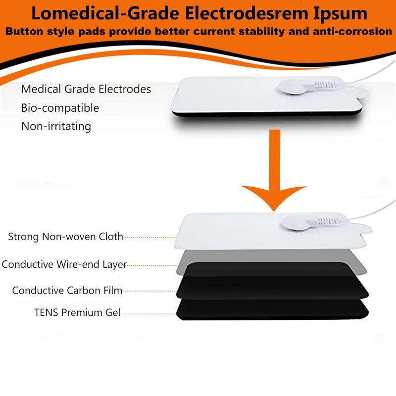 TENS Unit Electrode Pads 20pcs 3.5mm Tens Unit Muscle Stimulator TENS Unit Pads Replacement Pads Snap Stim Pads TENS Unit Pads Snap on Connector for NURSAL AUVON TENS Electrode Pads/Medvice TENS White
