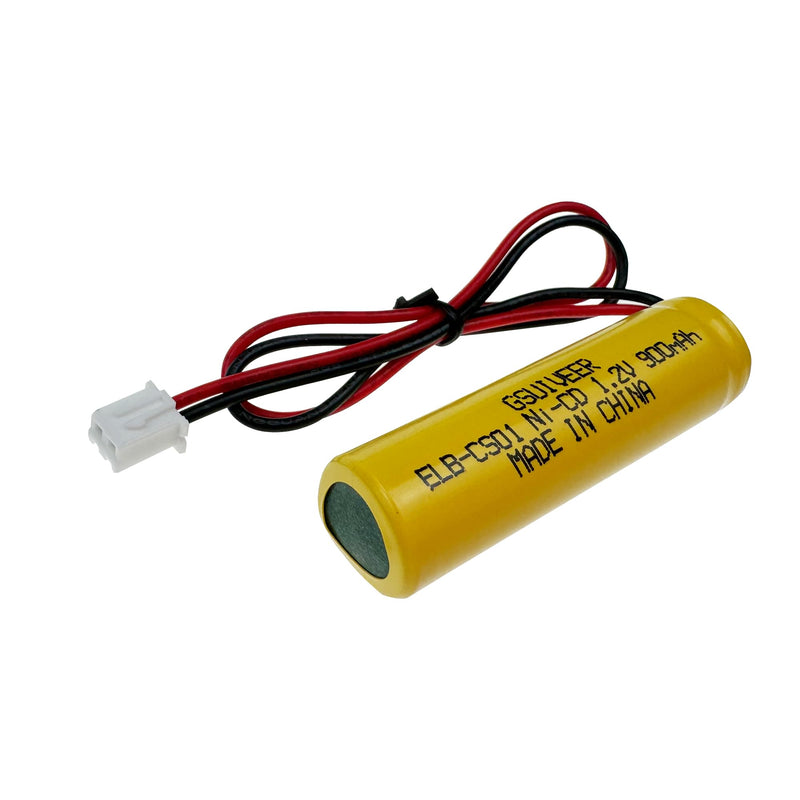 ELB-CS01 1.2 Volt Emergency Exit Battery Ni-CD 1.2v 900mAh Exit Sign Light Batteries Compatible with Unitech AA900mAh OSA268 ELB CS01 Lithonia EXR LED EL M6 Custom-322 (6 Pack)