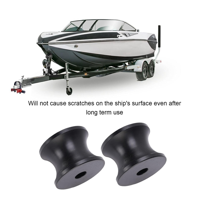 Fockety Boat Trailer Roller, 2 PCS Heavy Duty 2.4x1.77in Bow Stop Bell Roller Nylon Stop Boat Trailer Accessories Replacement for Yacht