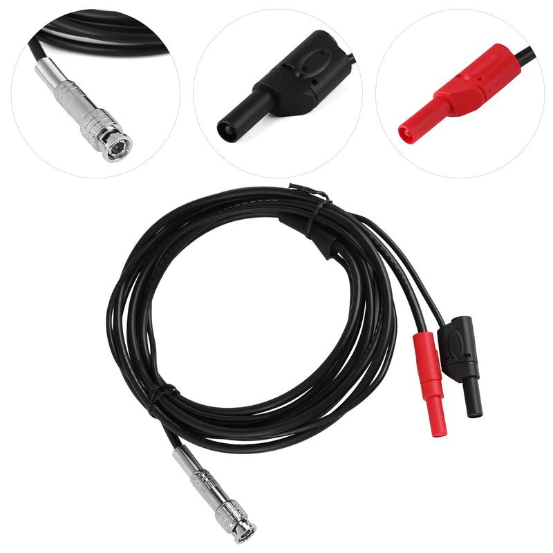 HT30A 3M Cable Test Line, Oscilloscope Line Heavy Duty Auto Test Line, BNC to Banana Head Adapter Cable for Assisting Automobile Measurement