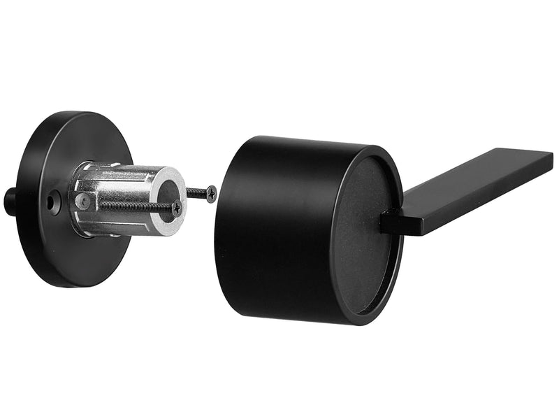Berlin Modisch Zero Gravity Urban Series Entry Lever Door Handle Lock and Key Locking Lever Set [for Front Door or Office] Reversible Heavy Duty – Iron Black Finish Entry [lock with keys]