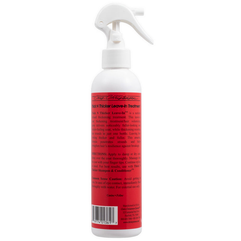 Chris Christensen Grooming Bundle, Thick N Thicker Leave-in Treatment Spray 8 oz + Just Divine Brushing Spray 16 oz, Groom Like a Professional, Made in USA