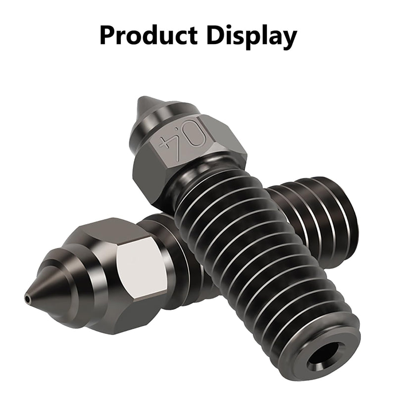 6PCS 3D Printer Extruder Hardened Steel Nozzles Kit for Creality K1/K1 Max/Ender 3 V3 KE, Packed High Temperature and Wear Resistance 1PC 0.2mm/0.4mm/0.6mm/0.8mm/1.0mm/1.2mm Hardened Steel Nozzle 6PCS Nozzles for K1/K1 Max/Ender 3 V3 KE