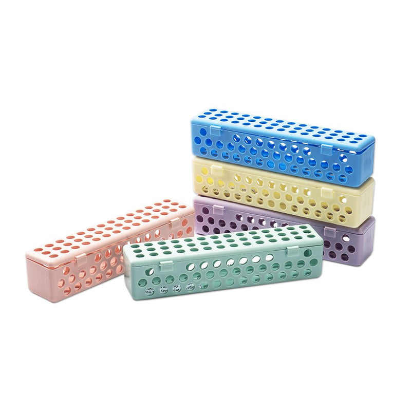 Sterilization Case Dental Instrument Sterilizing Tray Container Sterilization Plastic Cassette (Pink) pink