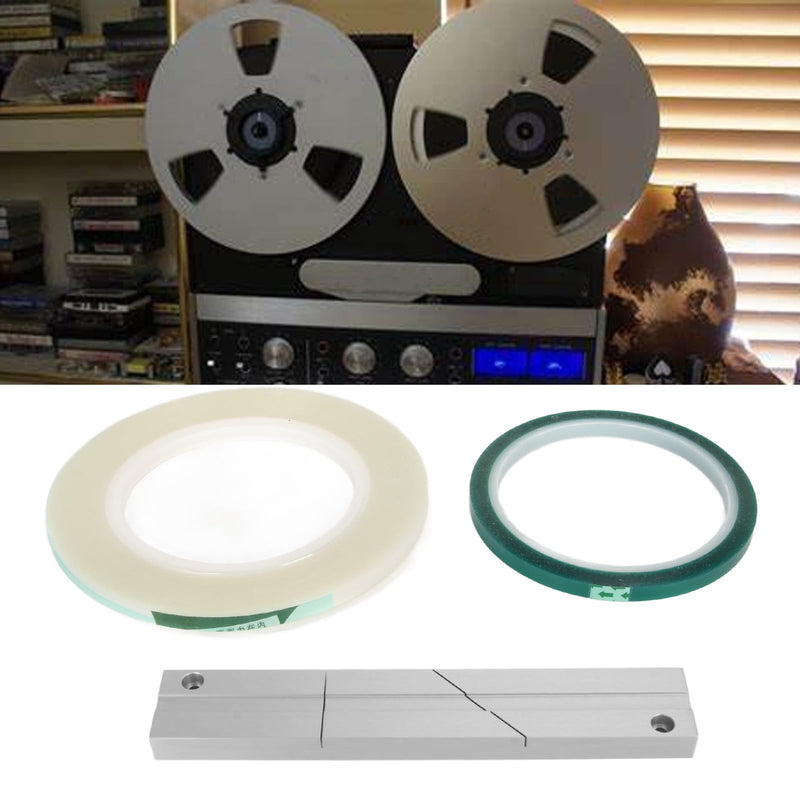 Pomya 1/4 10 Inch Tape Splicing Set Length Adjustable with Professional Studio Grade CNC Aluminum Block, for Revoxsonido Opening Reel to Reel Tape