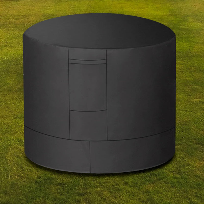 Winter Air Conditioner Covers for Outside Units - 34 x 34 x 30 inches Water Resistant AC Unit Covers Outdoor - American Standard Furniture Universal Cover (Round) - Black Round - 34”D x 30”H