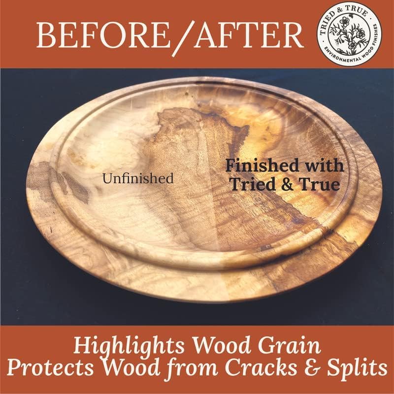 Tried & True Superior Varnish Oil Wood Finish & Sealer, 8 oz. - Natural Pine Resin & Linseed Oil, Ideal for Interior Furniture, Tables, Countertops - Food Safe, Scratch Resistant & Durable Other 8oz