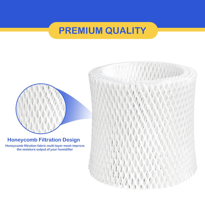 Humidifier Wicking Replacement Filter Compatible with Canopy Bedside and Nursery Humidifier, Wood Pulp & Paper Filter, 4 Pack White