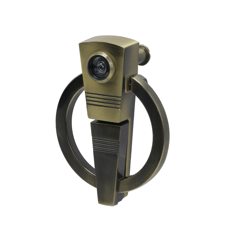 Antique Door Knocker and Viewer, 180-Degree View Angle Door Knocker, 5.4 Inch Height Knocker Door Hardware Door Knockers Home (Bronze)