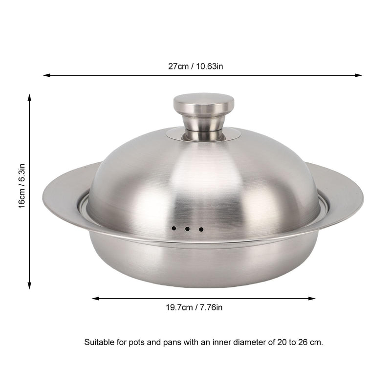 Food Steam Tray for Pot 304 Stainless Steel Flying Rustproof Multifunctional Steam Plate Noddle Drainer for Pot Kitchen Supplies