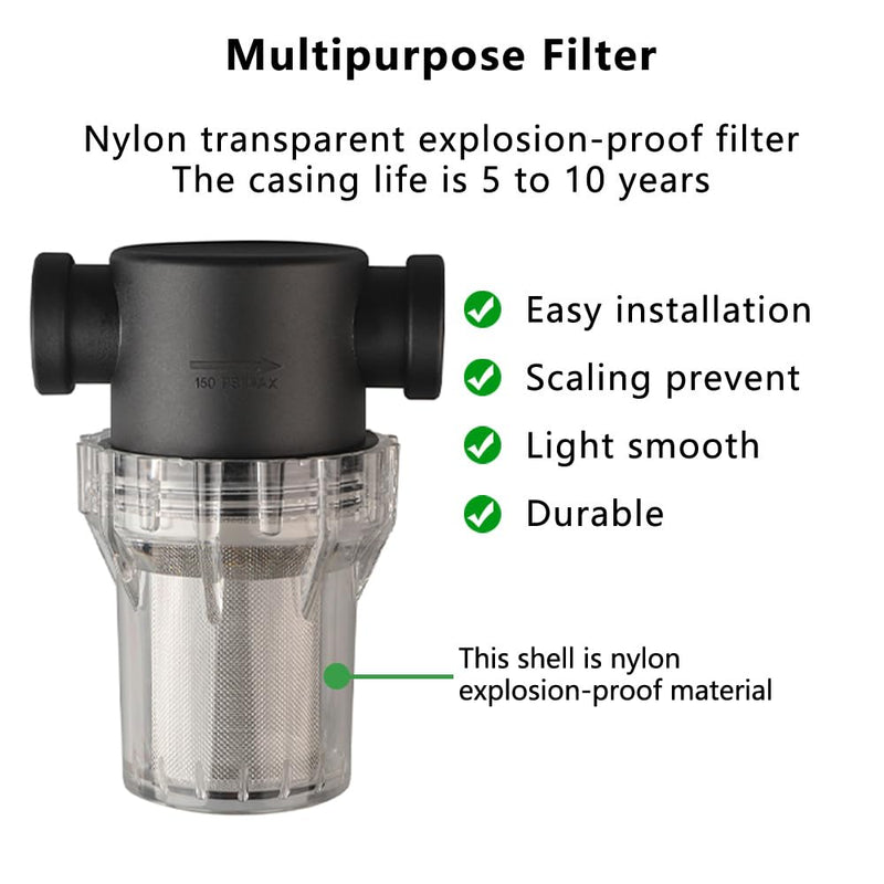 3/4" Female NPT in-Line Strainer with 40 mesh Stainless Steel Filter Screen (3/4“ 40 Mesh) 3/4"