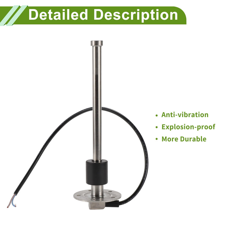 225mm Length Fuel Sending Unit and Gauge Kit Boat Fuel Sending Unit Marine Fuel Sender Unit Metal 1 Set 240-33 Ohm 8.86"