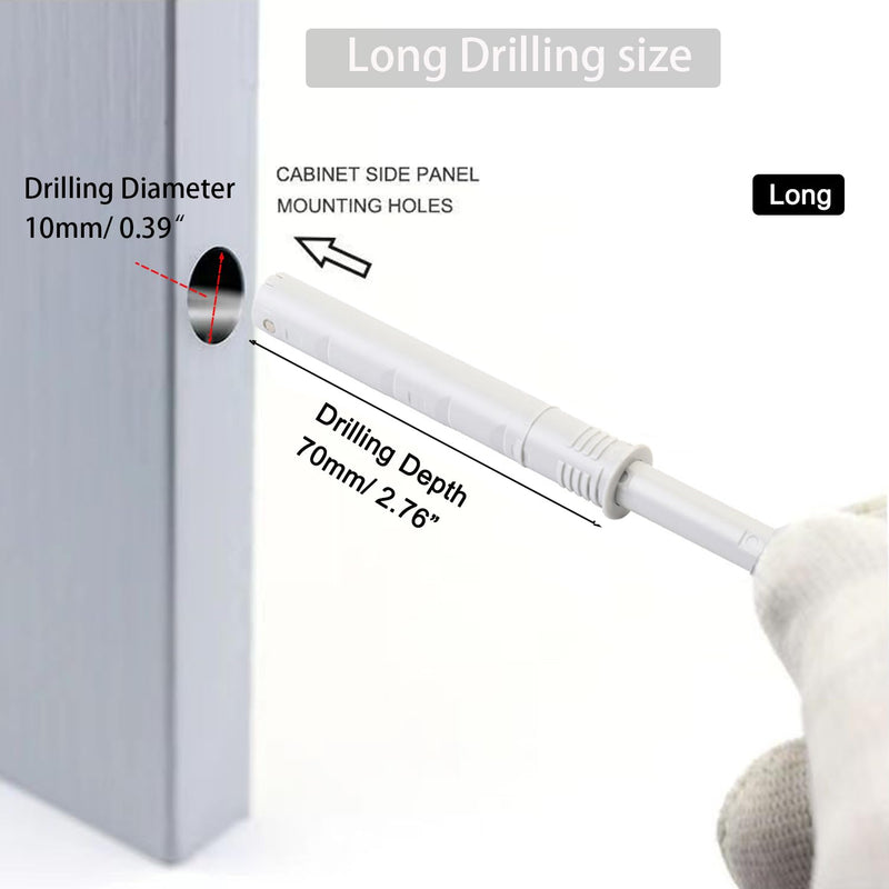 4.21" Push to Open Cabinet Hardware CBRIVE 10 Pack Push Latch & Lock for Hidden Door Touch Latches and Catch Push Release Drawer Pull Tip on RV Closet Close Strong Pop Out, White 4.21in - 10 Pack