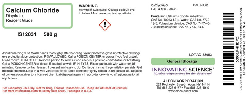 ALDON Innovating Science Reagent Grade Calcium Chloride Dihydrate, 500g - The Curated Chemical Collection