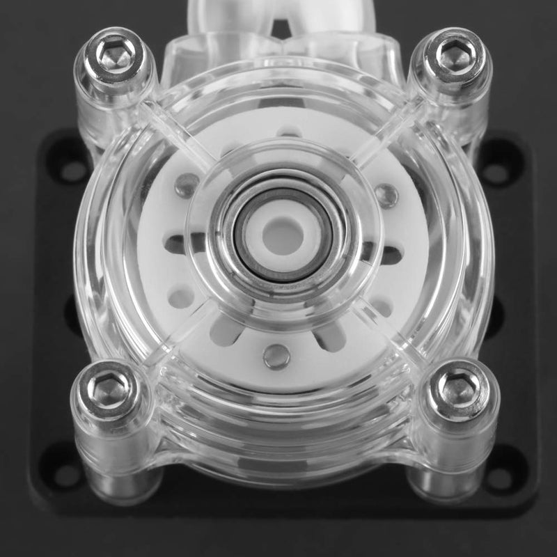 Walfront DC 12V High Peristaltic Pump, Modern Style, Plastic Material, Transparent Silicone Tube, 6.4mm ID x 9.6mm OD, 400ml/min Flow Rate, 12V DC Electric,