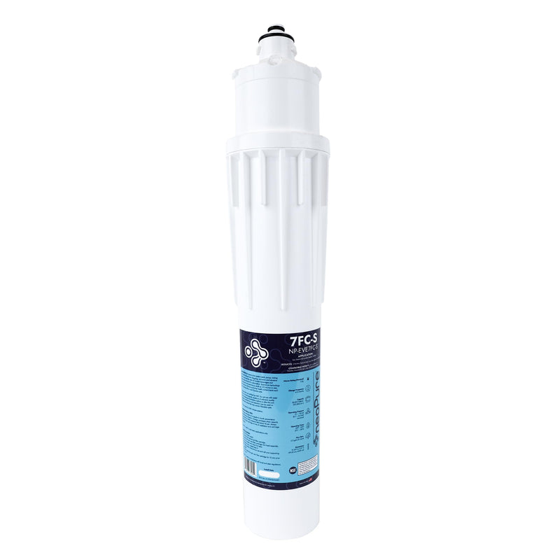 Neo-Pure Whole House Water Filter Cartridge, 4.5 x 20 Inches, 25 Micron, White Plastic, Carbon Block Technology