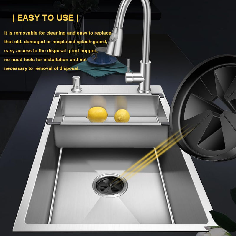 Sink Baffle 3 3/8" QCB-AM Replacement for InSinkErator Evolution Series, Garbage Disposal Splash Guards Removable Quiet Collar Drain Plugs, Garbage Disposer Accessories