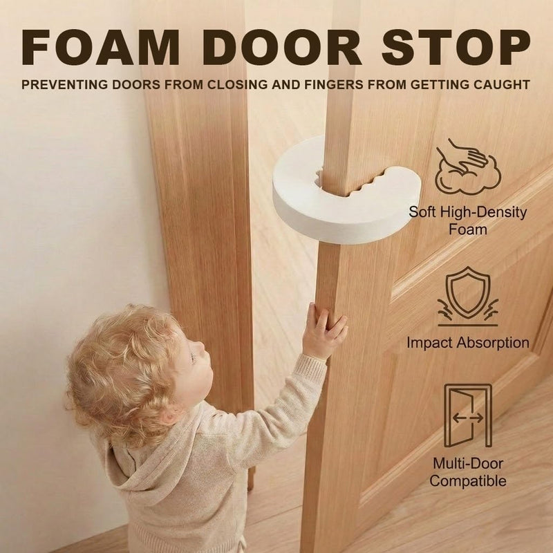 Baby Proofing Kit, 45 Pack Child Safety Pack – Cabinet & Drawer Locks, Corner Guards, Outlet Covers, Universal Safety Straps, U-Shaped Locks, Door Stopper，Keep Your Child Safe at Home