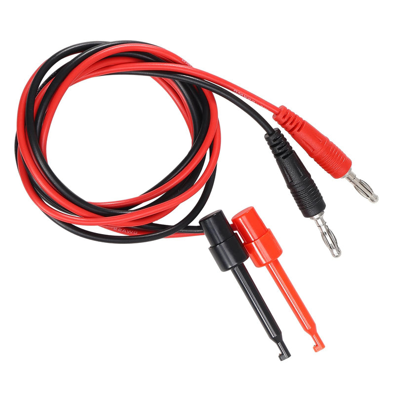DIANN 8pcs Banana Plug to Test Hook Clips Test Lead Cable Line Wire 4mm Banana Plug for Multi-Meter Electrical Test Jumper Wire 1m/3.3ft Electrical Connector