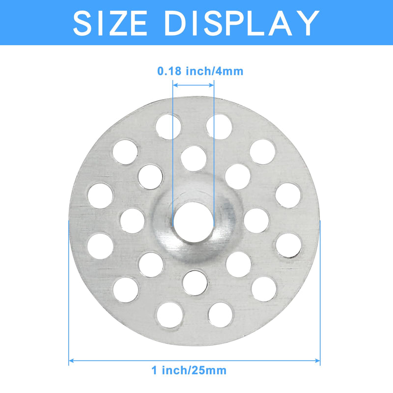 100pcs 1 inch Plaster Washers Zinc Metal Washer, Plaster Repair Washers Profile Washer for Wall, Ceiling, and Drywall Repair 100