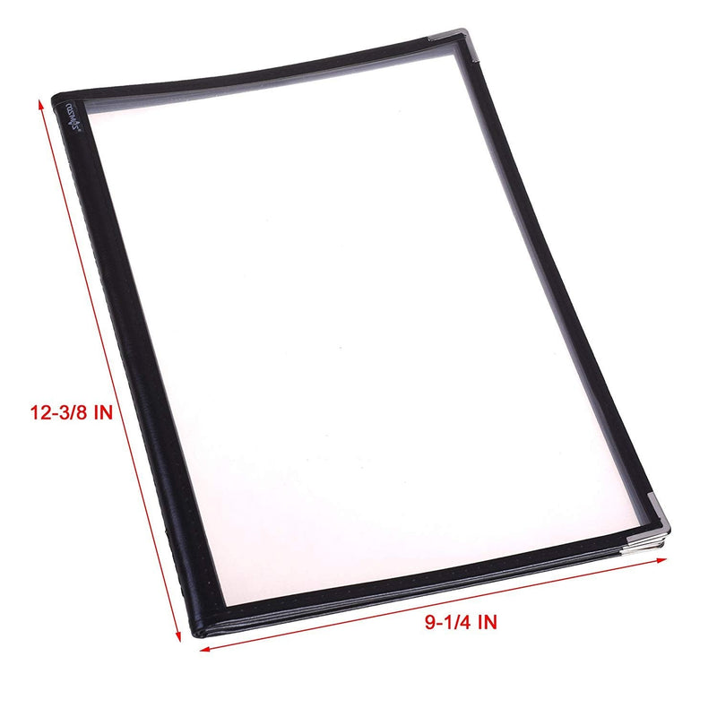 CABAX 4 Page 8 View Transparent Clear Restaurant Menu Covers, Fits A4 Size Paper (1 Pack)